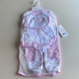 Little & Loved 6 Piece Baby Watch Me Grow Bunny Print Set 0-3 Months